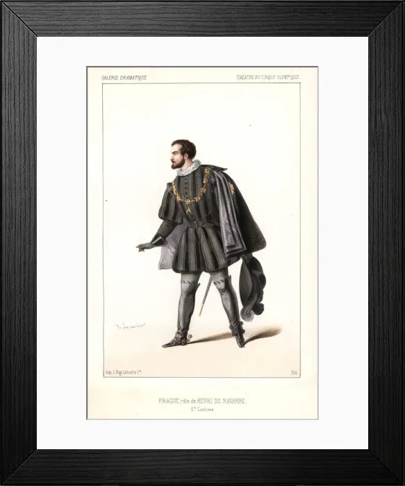 Framed Print : Prague as Henri de Navarre in Henri IV, 1846 Framed Print : Prague as Henri de Navarre in Henri IV, 1846