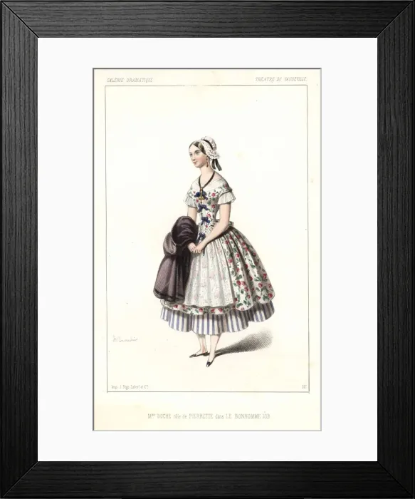 Framed Print : Belgian actress Eugenie Doche as Pierrette Framed Print : Belgian actress Eugenie Doche as Pierrette