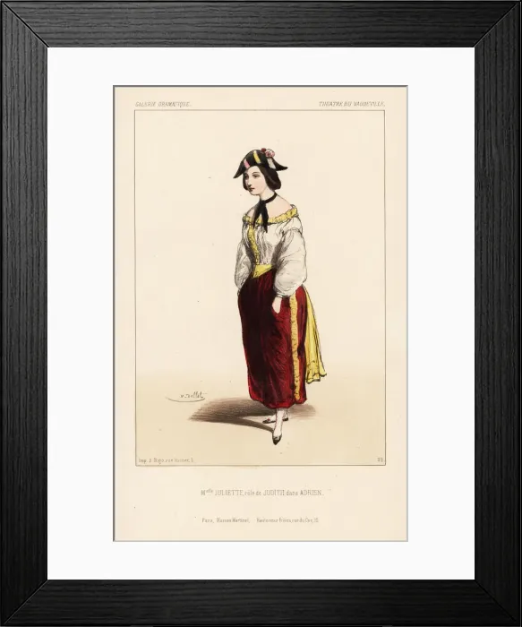 Framed Print : Mlle. Juliette as Judith in Adrien by Chapelle Framed Print : Mlle. Juliette as Judith in Adrien by Chapelle