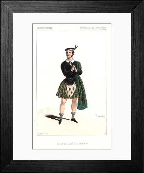 Framed Print : Gustave-Hippolyte Roger in Gibby la Cornemuse, 1846