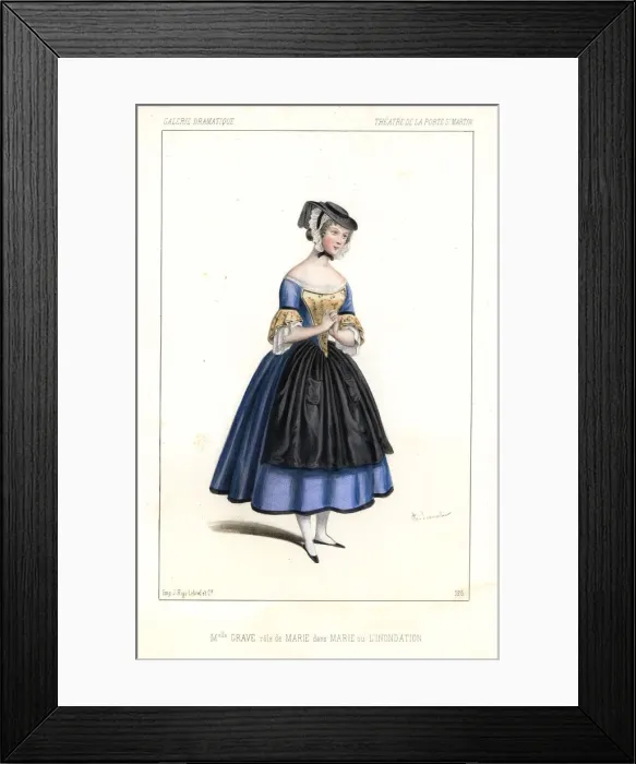 Framed Print : Mlle. Angelina Grave as Marie in Marie ou l Inondation Framed Print : Mlle. Angelina Grave as Marie in Marie ou l Inondation