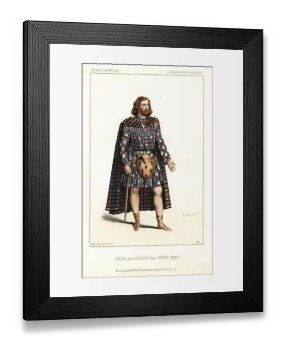 Framed Print : Bass opera singer Bessin as Dickson in Robert Bruce Framed Print : Bass opera singer Bessin as Dickson in Robert Bruce