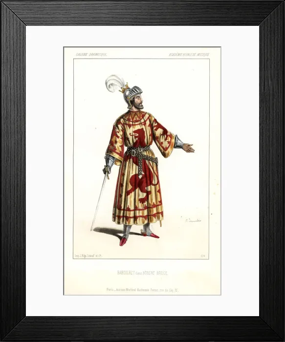 Framed Print : Paul-Bernard Barroilhet in Robert Bruce, 1846 Framed Print : Paul-Bernard Barroilhet in Robert Bruce, 1846