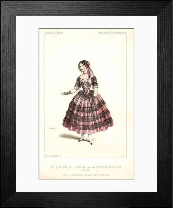 Framed Print : Leocadie Lemercier as Estrella in Ne Touchez Framed Print : Leocadie Lemercier as Estrella in Ne Touchez