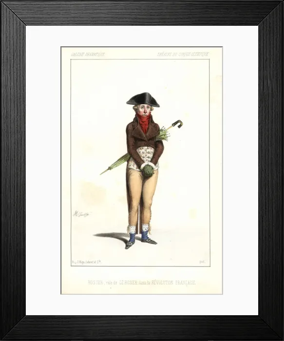 Framed Print : Charles Hoster as Le Rosier in La Revolution Francaise, 1846 Framed Print : Charles Hoster as Le Rosier in La Revolution Francaise, 1846