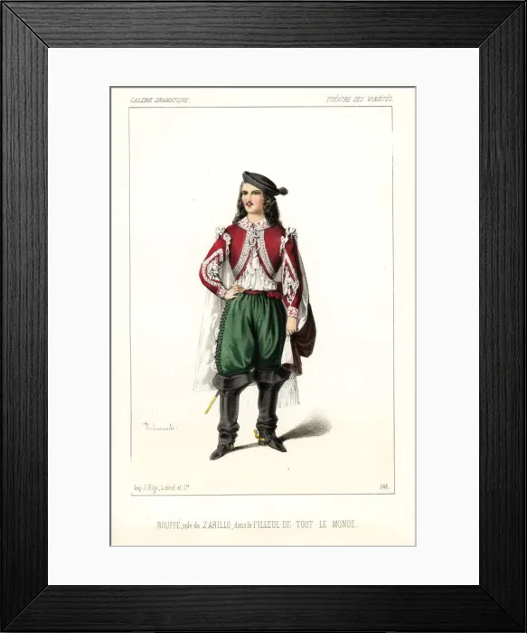 Framed Print : French actor Hugues Bouffe as Zarillo in Le Framed Print : French actor Hugues Bouffe as Zarillo in Le