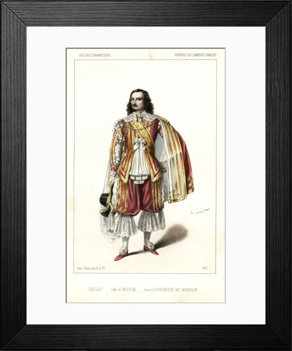 Framed Print : Charles Marie de Chilly in La Duchesse de Marsan, 1847 Framed Print : Charles Marie de Chilly in La Duchesse de Marsan, 1847