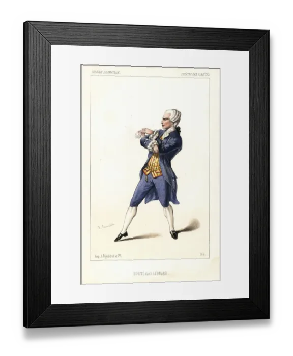 Framed Print : Hugues Bouffe in Leonard le Perruquier, 1846 Framed Print : Hugues Bouffe in Leonard le Perruquier, 1846