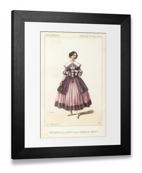 Framed Print : Anne-Benoite-Louise Lavoye in Le Bouquet de l Infante, 1846 Framed Print : Anne-Benoite-Louise Lavoye in Le Bouquet de l Infante, 1846