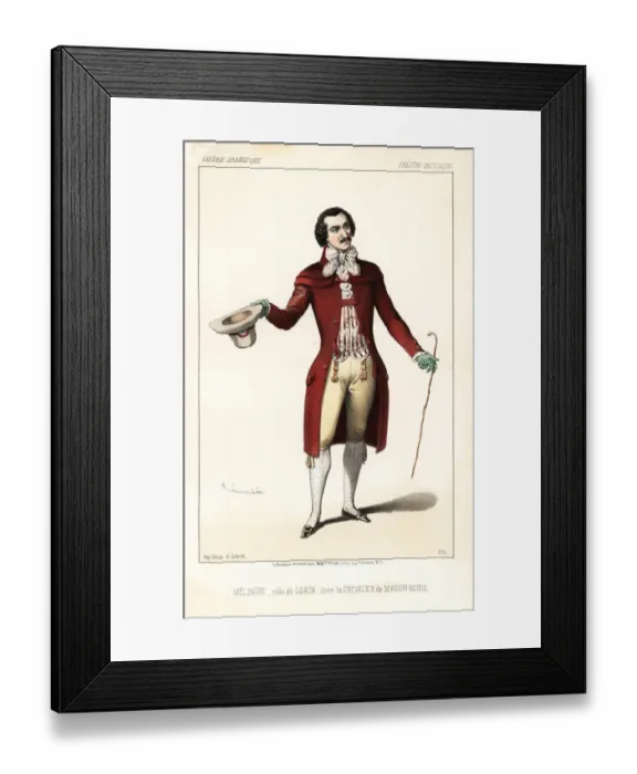 Framed Print : Etienne Marin Melingue as Lorin in Le Chevalier Framed Print : Etienne Marin Melingue as Lorin in Le Chevalier