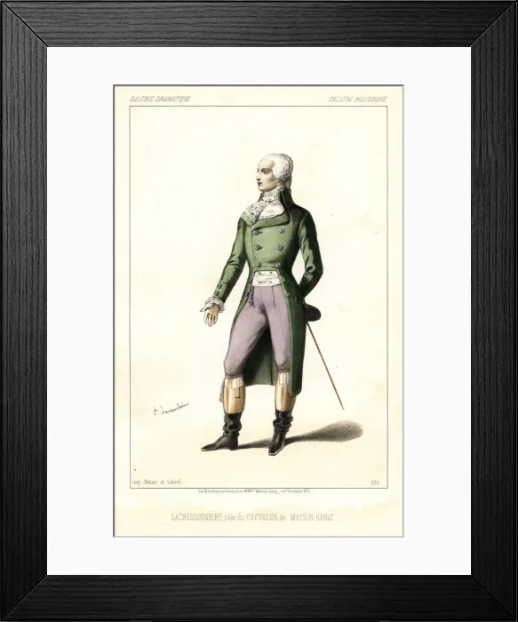 Framed Print : Louis Lacressonniere as the Chevalier de Maison Rouge, 1846 Framed Print : Louis Lacressonniere as the Chevalier de Maison Rouge, 1846