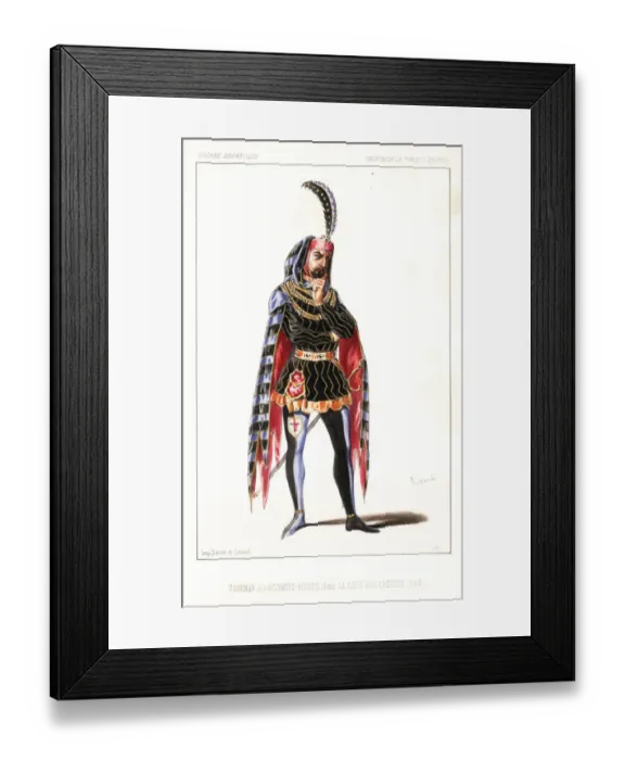 Framed Print : Tournan as Sombre Accueil in La Belle aux Cheveux d Or, 1847 Framed Print : Tournan as Sombre Accueil in La Belle aux Cheveux d Or, 1847