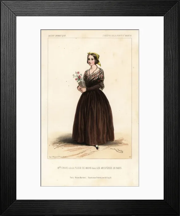 Framed Print : Mlle. Angelina Grave as Fleur de Marie in Framed Print : Mlle. Angelina Grave as Fleur de Marie in
