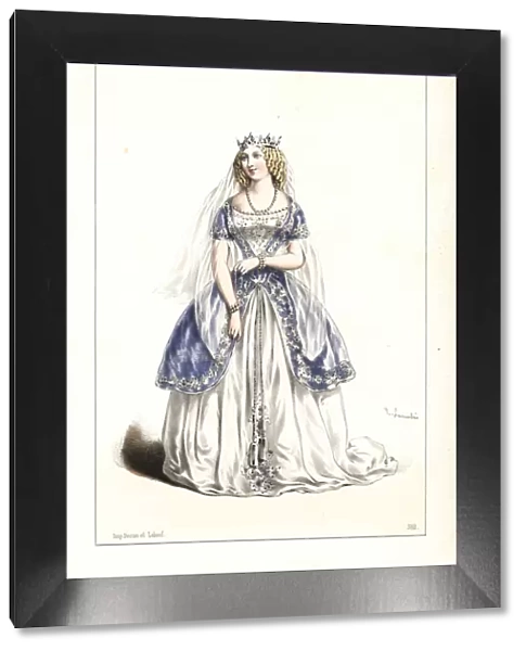 Marie Daubron as La Belle aux Cheveux d Or, 1846