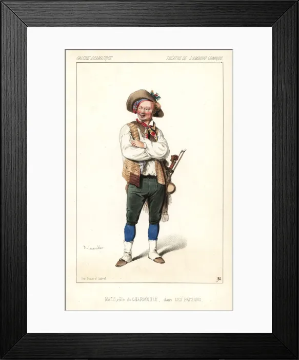 Framed Print : French actor Matis as Charmoulu in Les Paysans Framed Print : French actor Matis as Charmoulu in Les Paysans