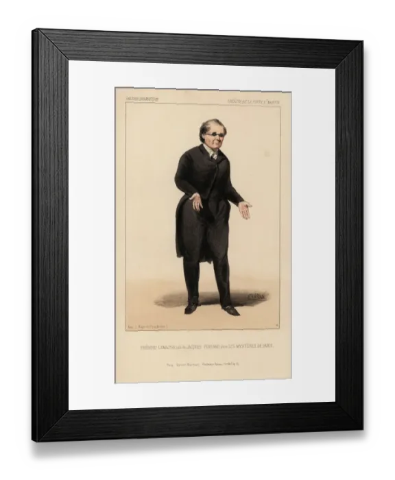 Framed Print : Frederic Lemaitre as Jacques Ferrand in Les Framed Print : Frederic Lemaitre as Jacques Ferrand in Les