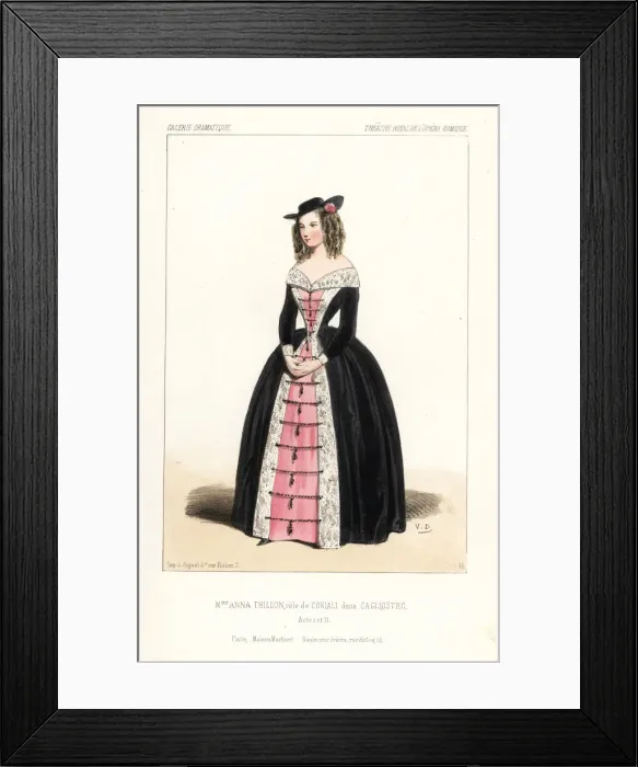 Framed Print : Opera singer Anna Thillon as Coriali in Cagliostro, 1843 Framed Print : Opera singer Anna Thillon as Coriali in Cagliostro, 1843