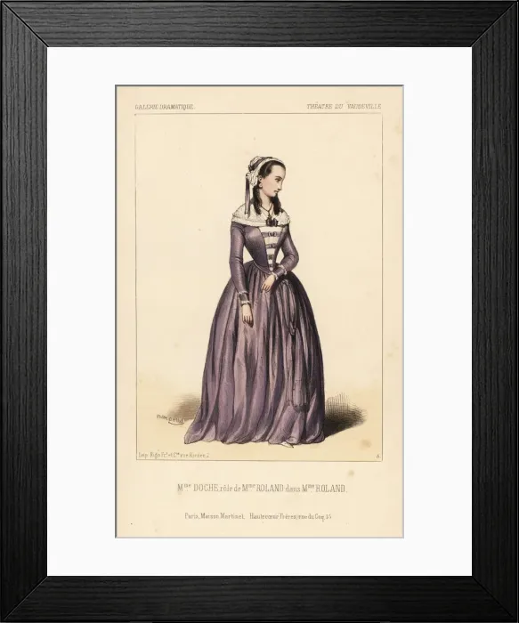 Framed Print : Madame Charlotte Doche in Madame Roland, 1843 Framed Print : Madame Charlotte Doche in Madame Roland, 1843