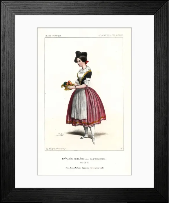 Framed Print : Ballet dancer Adele Dumilatre in Lady Henriette, 1844 Framed Print : Ballet dancer Adele Dumilatre in Lady Henriette, 1844