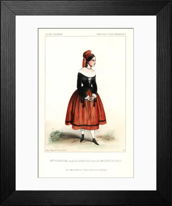 Framed Print : Mlle. Florentine as La Gouailleuse in Les Framed Print : Mlle. Florentine as La Gouailleuse in Les