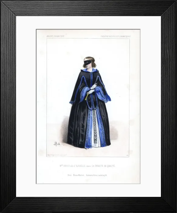 Framed Print : Mlle. Judith as Isabelle in La Grisette de Qualite, 1844 Framed Print : Mlle. Judith as Isabelle in La Grisette de Qualite, 1844