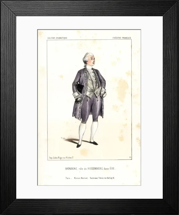 Framed Print : Edouard Brindeau as Rosenberg in Eve by Leon Framed Print : Edouard Brindeau as Rosenberg in Eve by Leon
