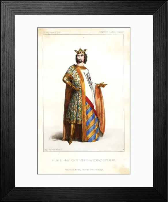 Framed Print : Etienne Melingue as Louis de Thuringe in Le Framed Print : Etienne Melingue as Louis de Thuringe in Le