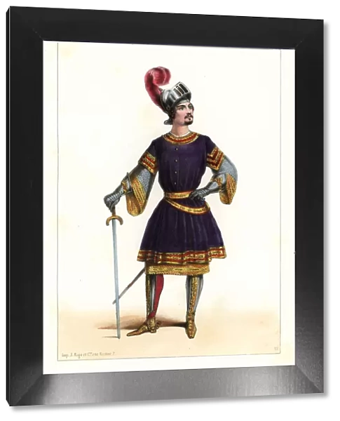 Albert as Arnold in Le Miracle des Roses, 1844