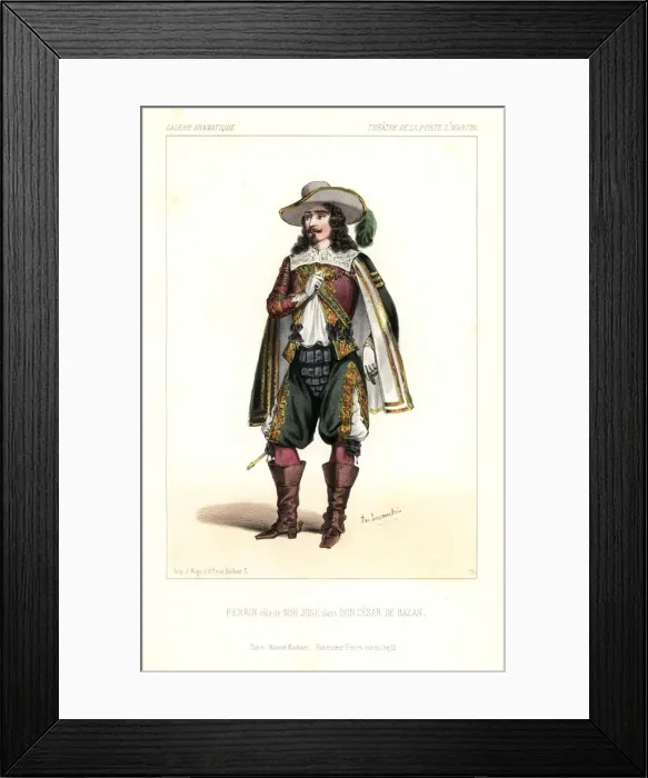 Framed Print : French actor Perrin as Don Jose in Don Cesar de Bazan, 1844 Framed Print : French actor Perrin as Don Jose in Don Cesar de Bazan, 1844