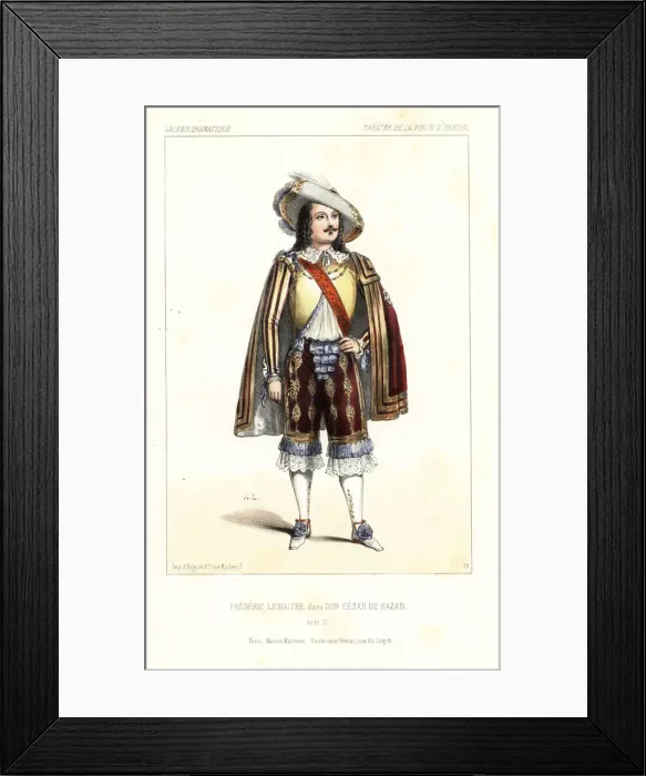 Framed Print : French actor Frederic Lemaitre in Don Cesar de Bazan, 1844 Framed Print : French actor Frederic Lemaitre in Don Cesar de Bazan, 1844