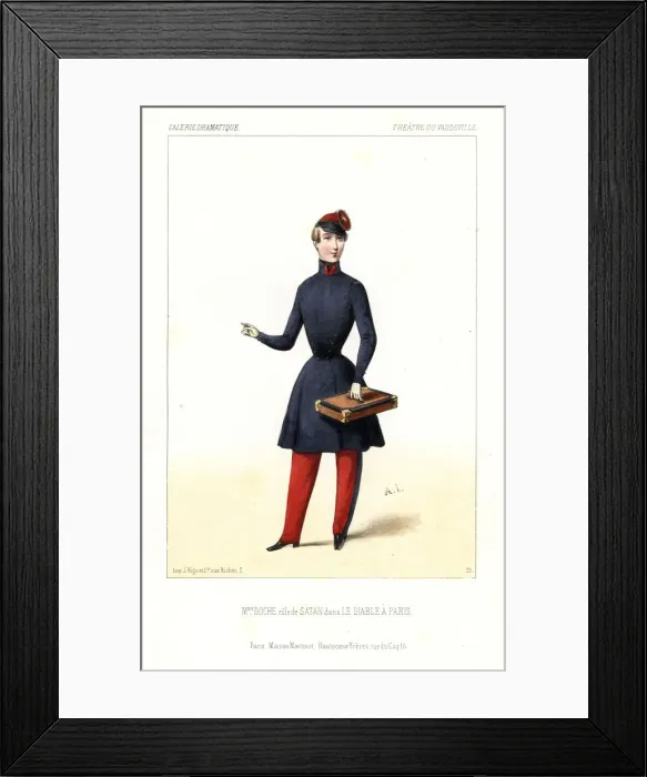 Framed Print : Madame Charlotte Doche as Satan in Le Diable a Paris, 1844 Framed Print : Madame Charlotte Doche as Satan in Le Diable a Paris, 1844