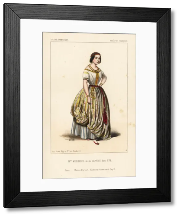 Framed Print : Rosalie Theodorine Melingue as Caprice in Eve, 1843 Framed Print : Rosalie Theodorine Melingue as Caprice in Eve, 1843