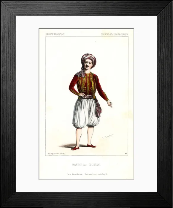 Framed Print : Nicolas Jean-Jacques Masset in the opera Gulistan, 1844 Framed Print : Nicolas Jean-Jacques Masset in the opera Gulistan, 1844