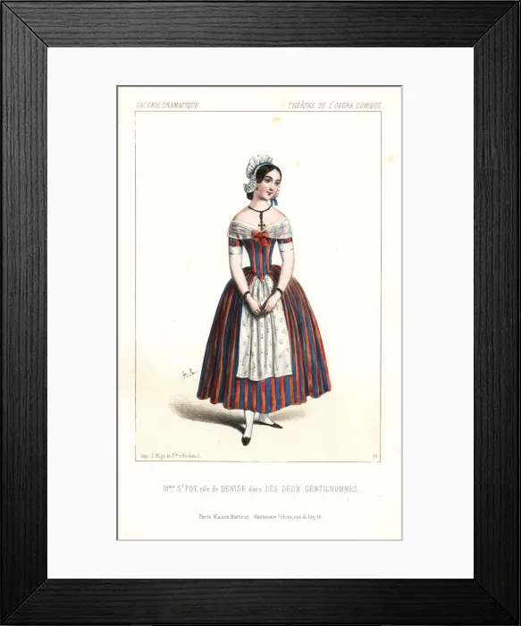 Framed Print : Clarisse Sainte-Foy as Denise in Les Deux Gentilhommes, 1844 Framed Print : Clarisse Sainte-Foy as Denise in Les Deux Gentilhommes, 1844