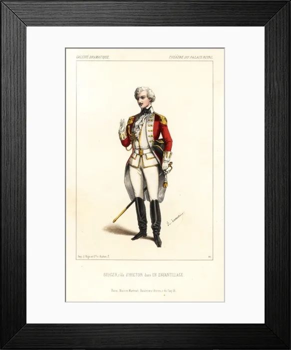 Framed Print : Auguste Berger as Hector in Un Enfantillage, 1844 Framed Print : Auguste Berger as Hector in Un Enfantillage, 1844