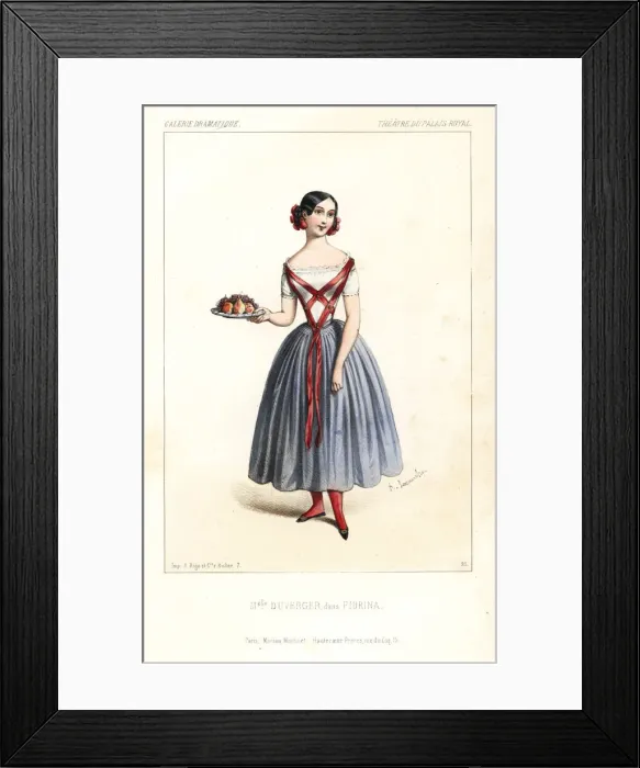 Framed Print : Mlle. Duverger in the title role of Fiorina, 1844 Framed Print : Mlle. Duverger in the title role of Fiorina, 1844