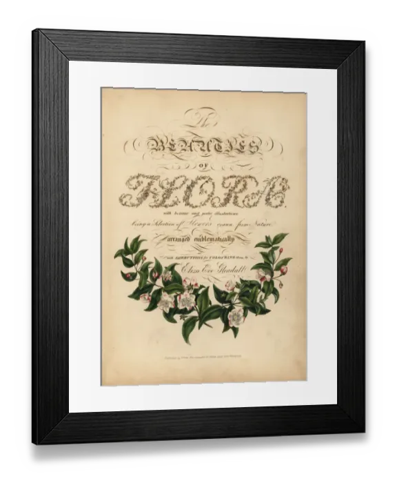 Framed Print : Calligraphic title page with vignette Framed Print : Calligraphic title page with vignette