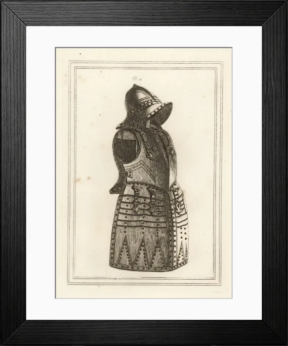 Framed Print : Suit of black morion or arquebus armour Framed Print : Suit of black morion or arquebus armour