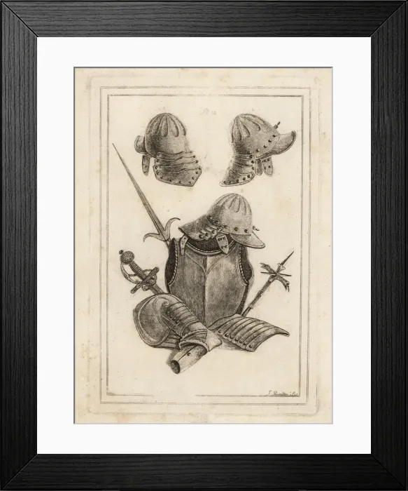 Framed Print : Helmet, breastplate and weapons Framed Print : Helmet, breastplate and weapons