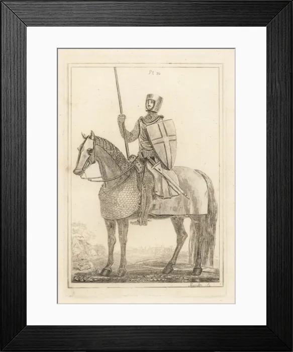 Framed Print : Knight or man at arms in armour of the time of King Henry II Framed Print : Knight or man at arms in armour of the time of King Henry II