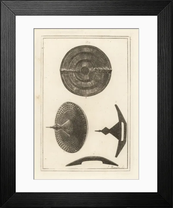 Framed Print : Ancient concave roundel with umbo or spike Framed Print : Ancient concave roundel with umbo or spike