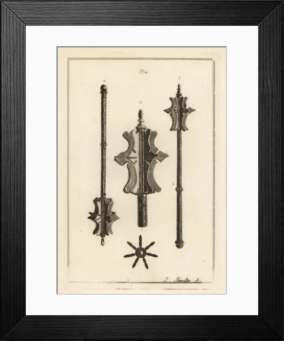 Framed Print : Ancient iron mace in the collection of Gustavus Brander Framed Print : Ancient iron mace in the collection of Gustavus Brander