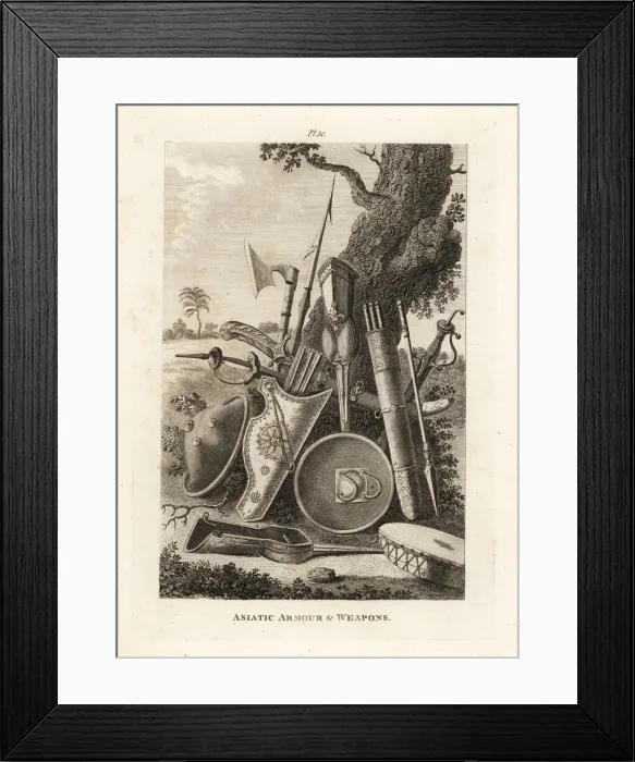 Framed Print : Asiatic armour and weapons Framed Print : Asiatic armour and weapons