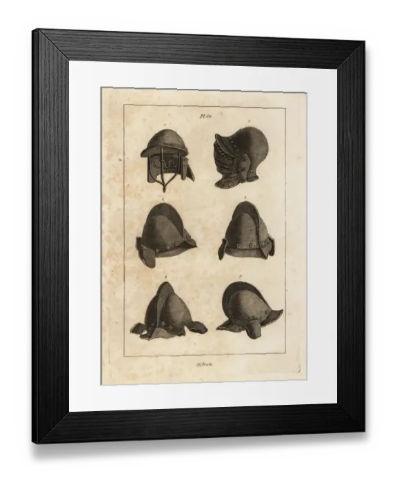 Framed Print : Helmets and salet Framed Print : Helmets and salet