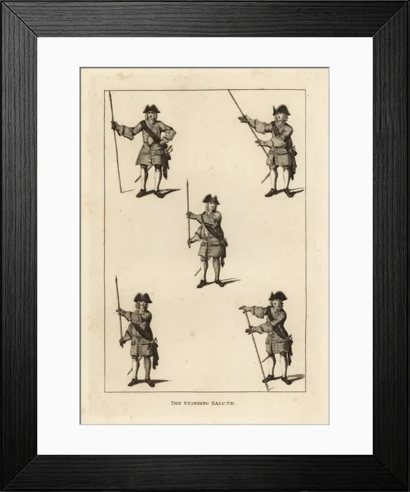 Framed Print : The standing salute exercises Framed Print : The standing salute exercises