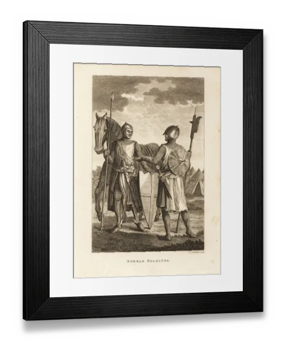 Framed Print : Norman soldiers in chainmail and plate armour Framed Print : Norman soldiers in chainmail and plate armour