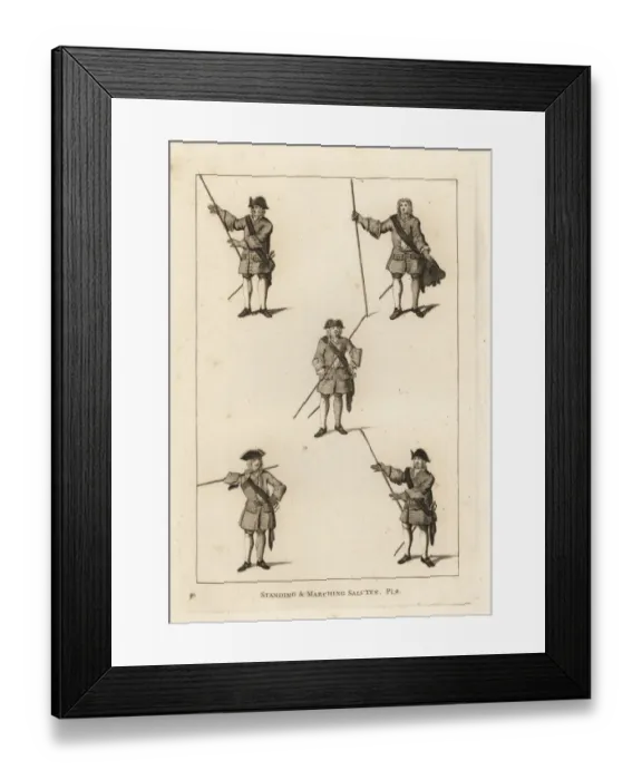 Framed Print : The standing and marching salute exercises Framed Print : The standing and marching salute exercises