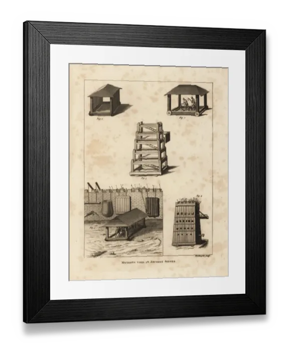 Framed Print : Machines used in ancient sieges