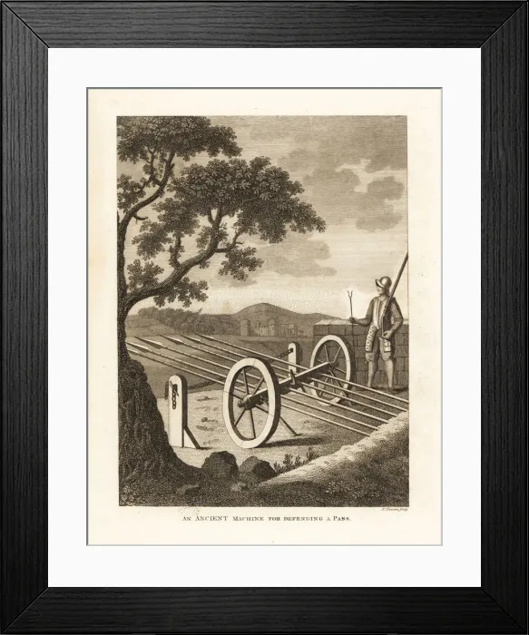 Framed Print : An ancient machine for defending a pass