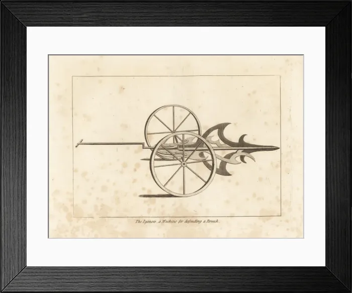 Framed Print : The lyonois or lyonnoise, a machine for defending a breach Framed Print : The lyonois or lyonnoise, a machine for defending a breach